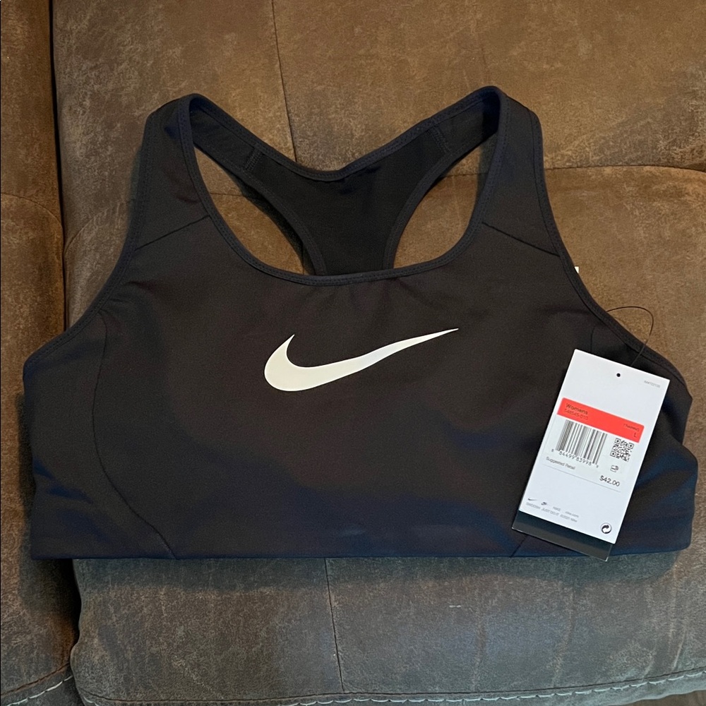 Nike Women's Black and White Sports Bra